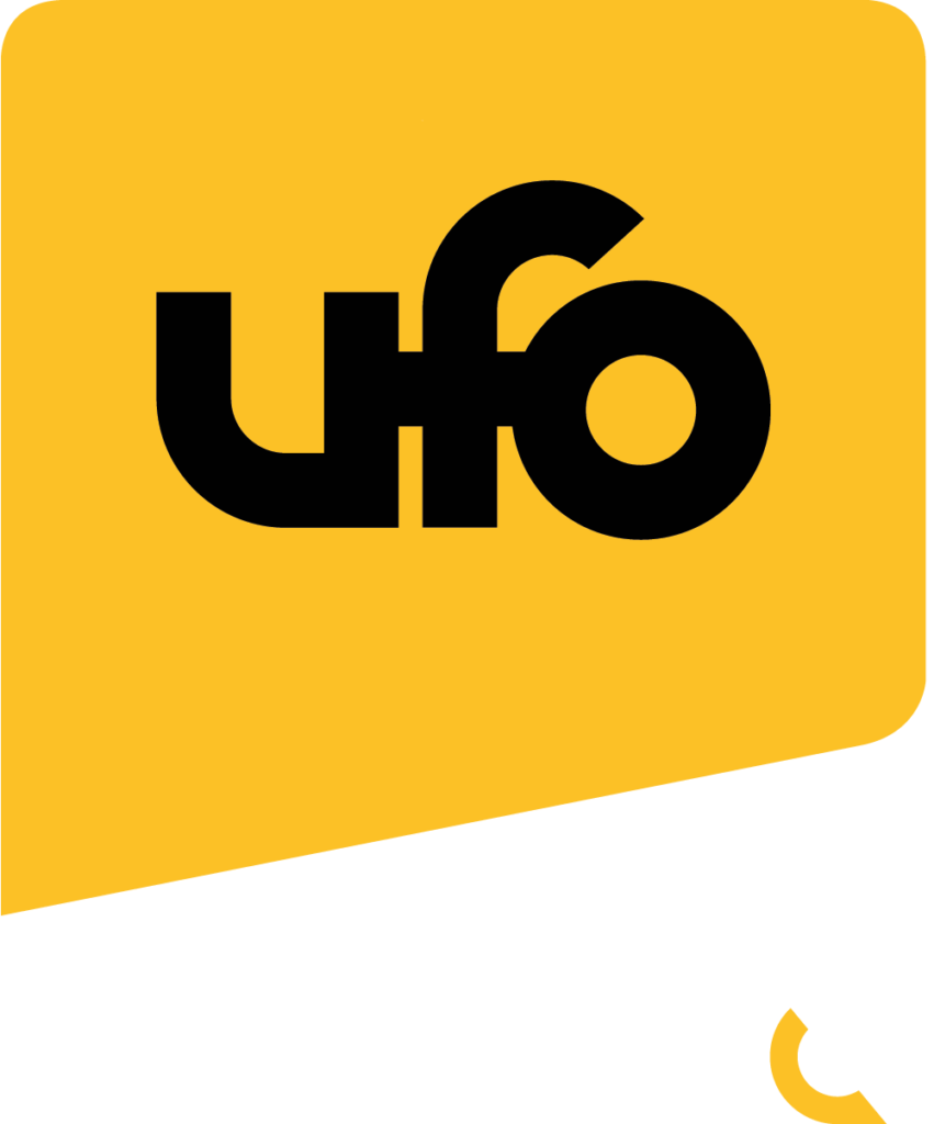 Ufo logotyp med Fronteq