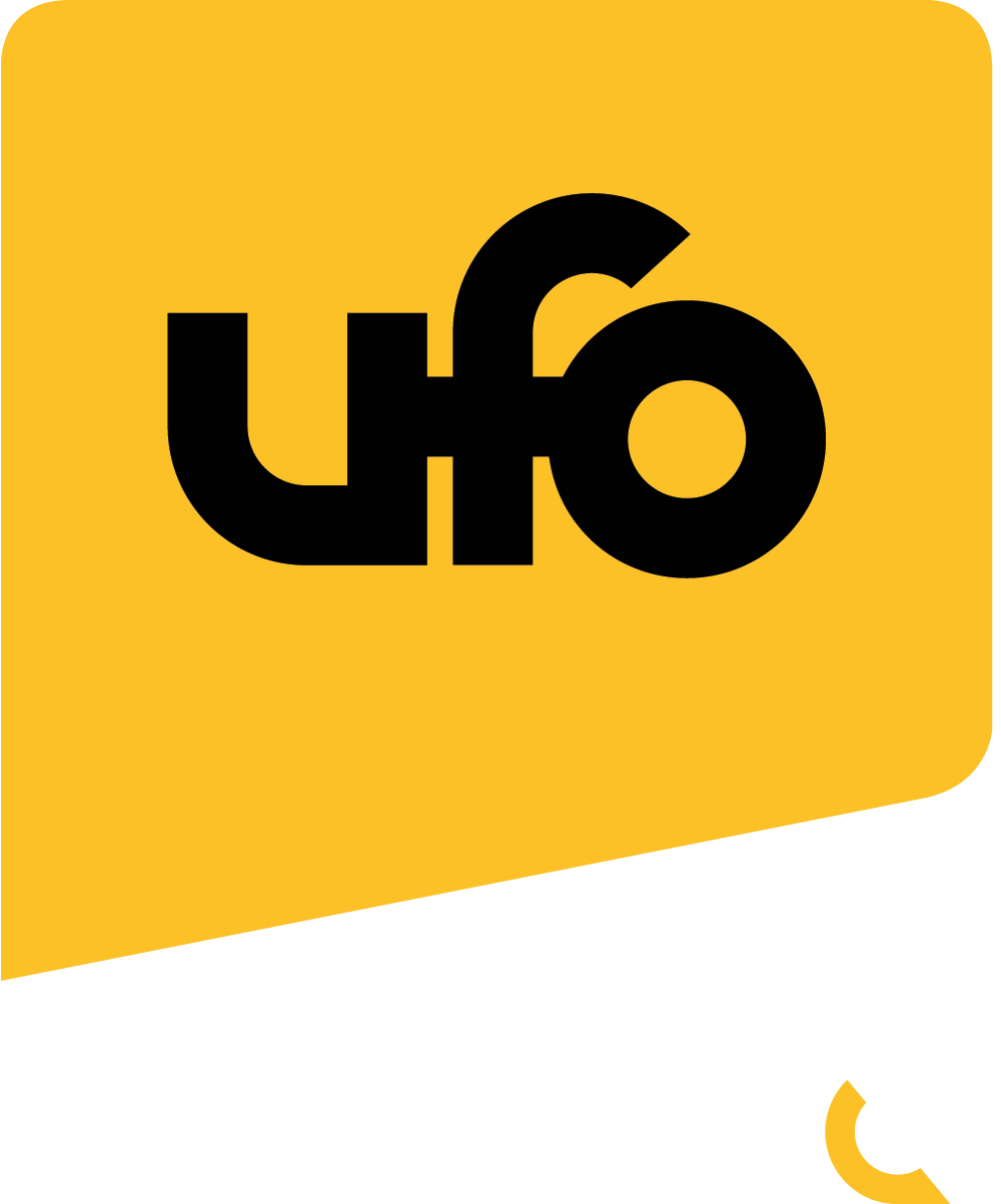 UFO-logo med Fronteq